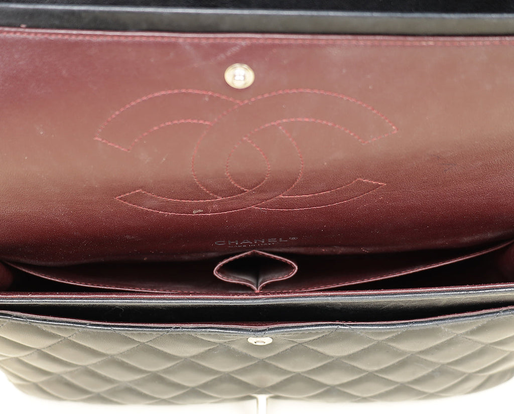 Chanel Black CC Classic Double Flap Maxi Bag