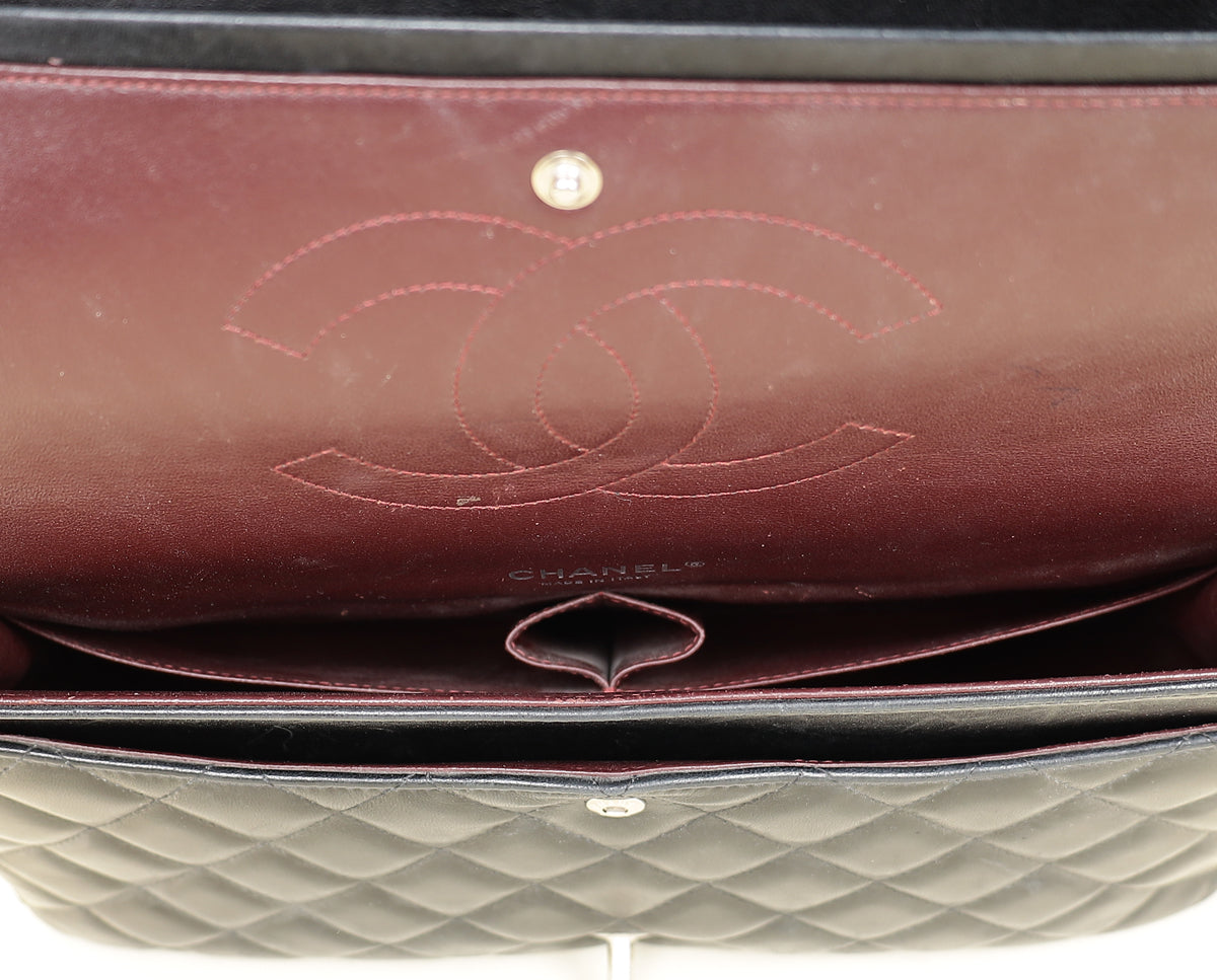 Chanel Black CC Classic Double Flap Maxi Bag