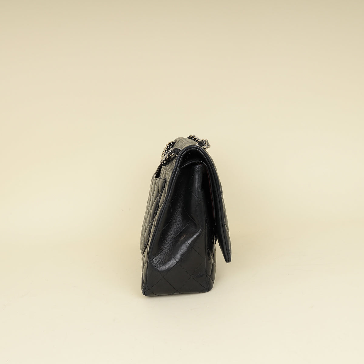 Chanel Black CC Classic Double Flap Maxi Bag