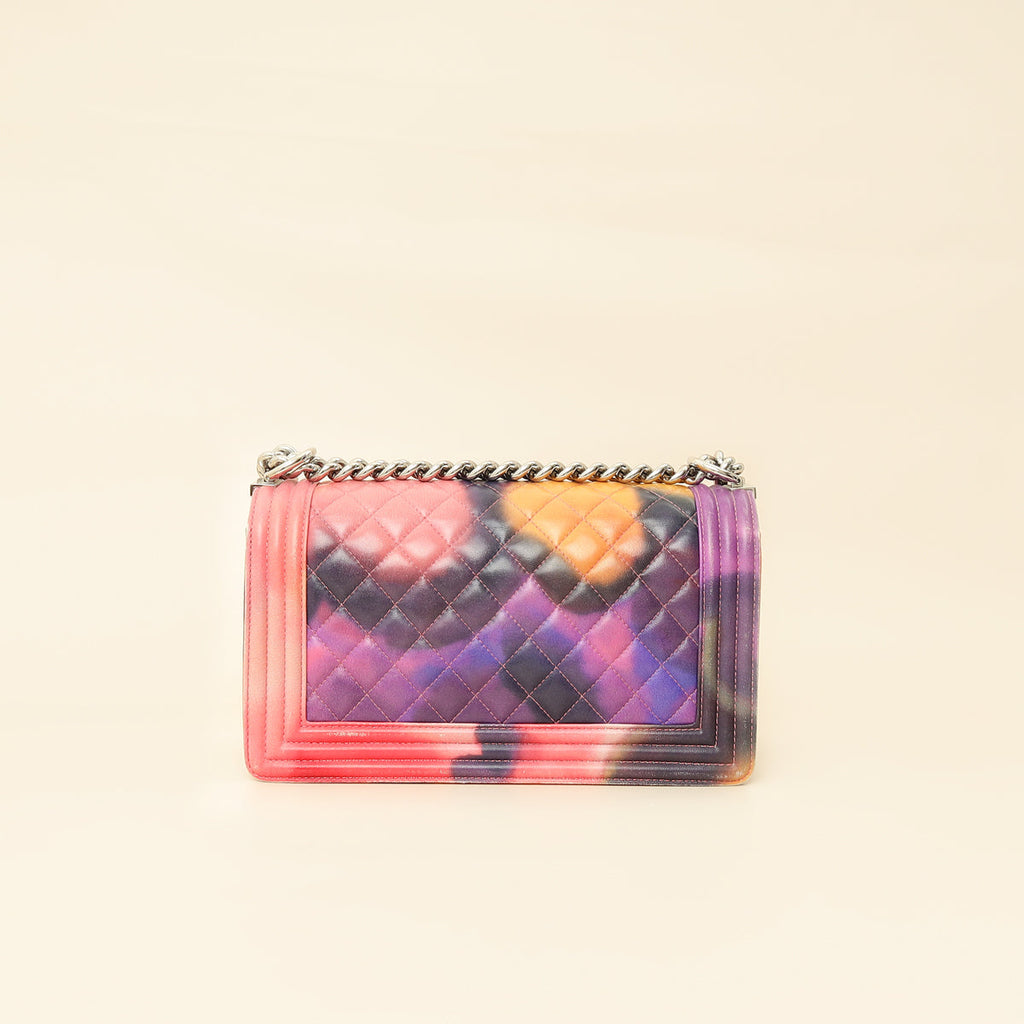 Chanel Multicolor Printed Flower Power Boy Flap Medium Bag