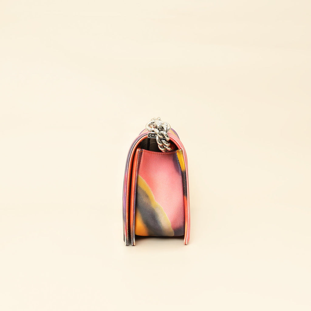 Chanel Multicolor Printed Flower Power Boy Flap Medium Bag