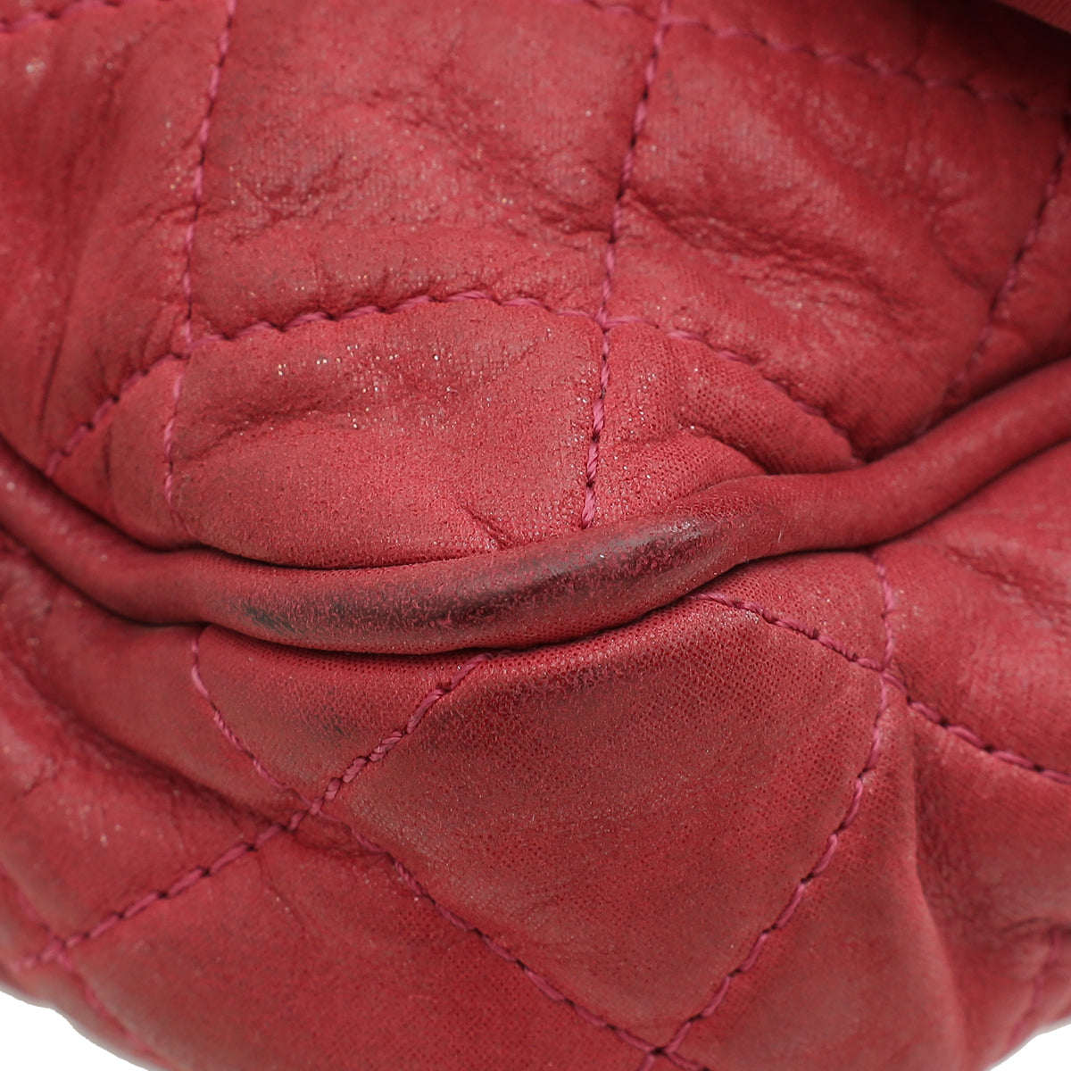Chanel Red CC Easy Flap Glazed Medium Bag