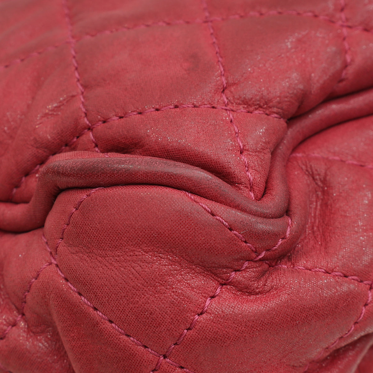 Chanel Red CC Easy Flap Glazed Medium Bag