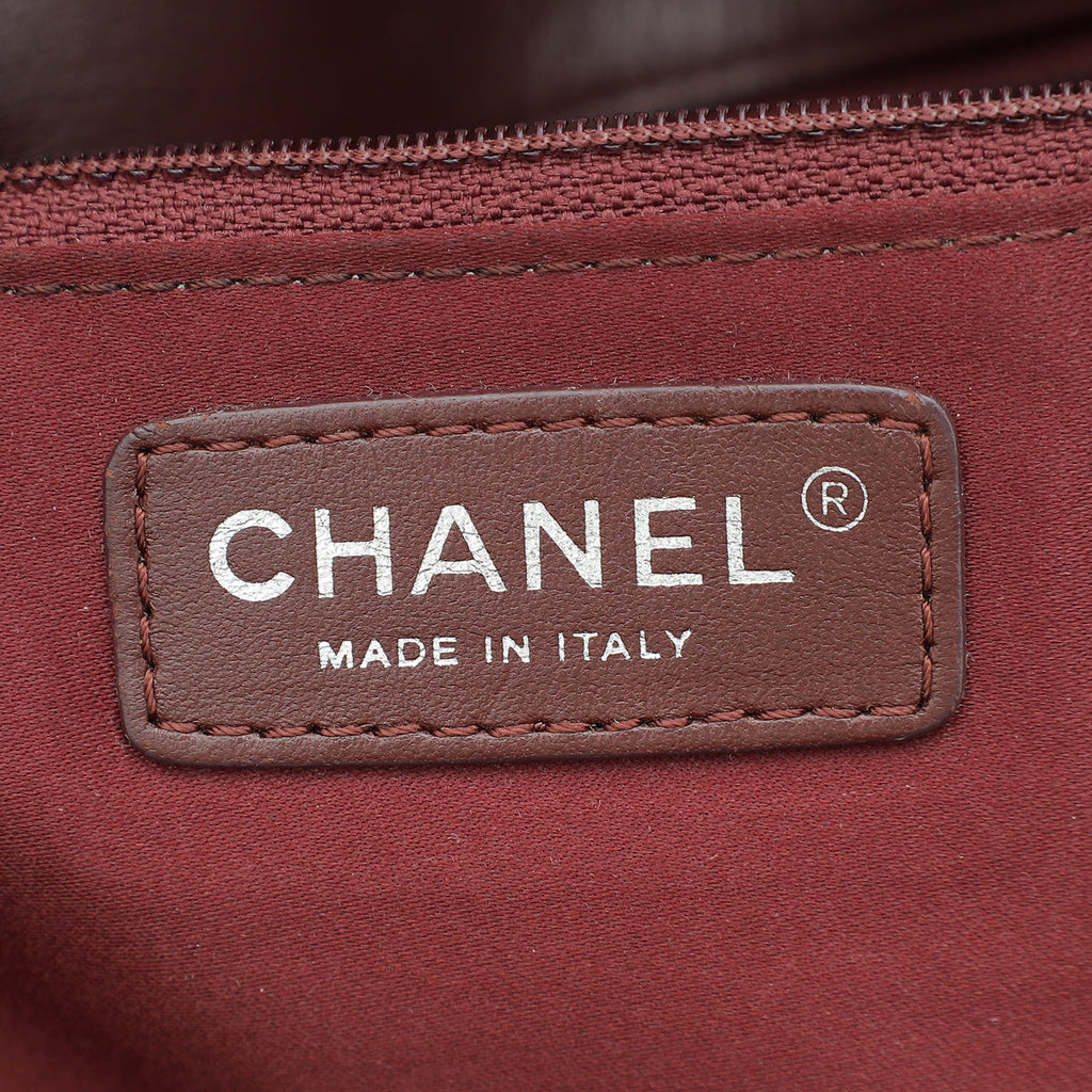 Chanel Burgundy CC Pockets Side Flap Bag