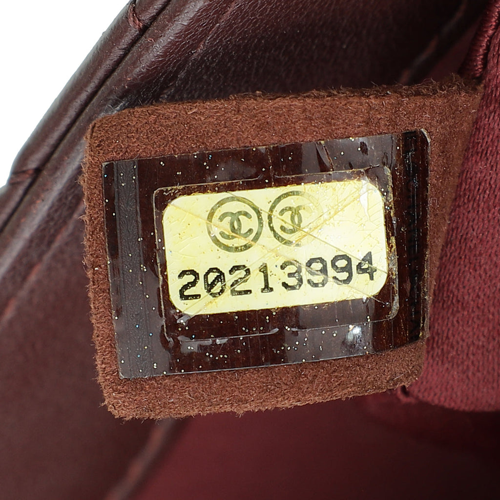 Chanel Burgundy CC Pockets Side Flap Bag