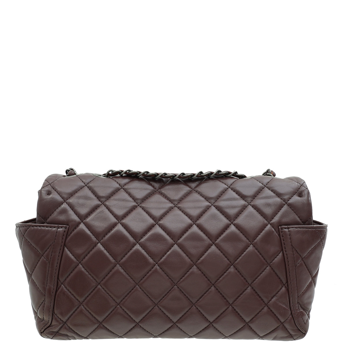 Chanel Burgundy CC Pockets Side Flap Bag