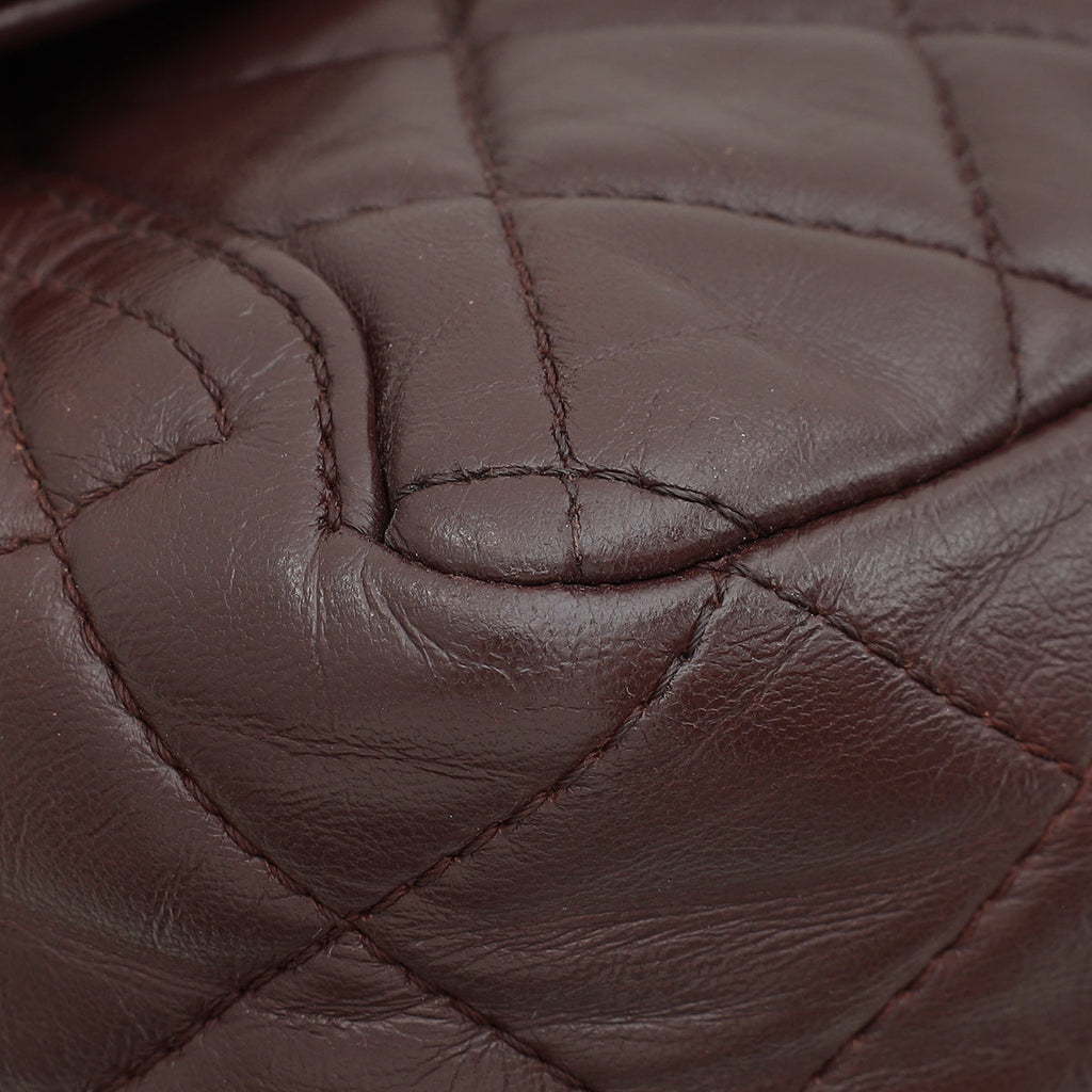 Chanel Burgundy CC Pockets Side Flap Bag