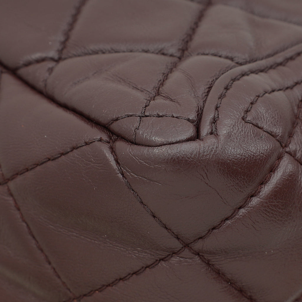 Chanel Burgundy CC Pockets Side Flap Bag