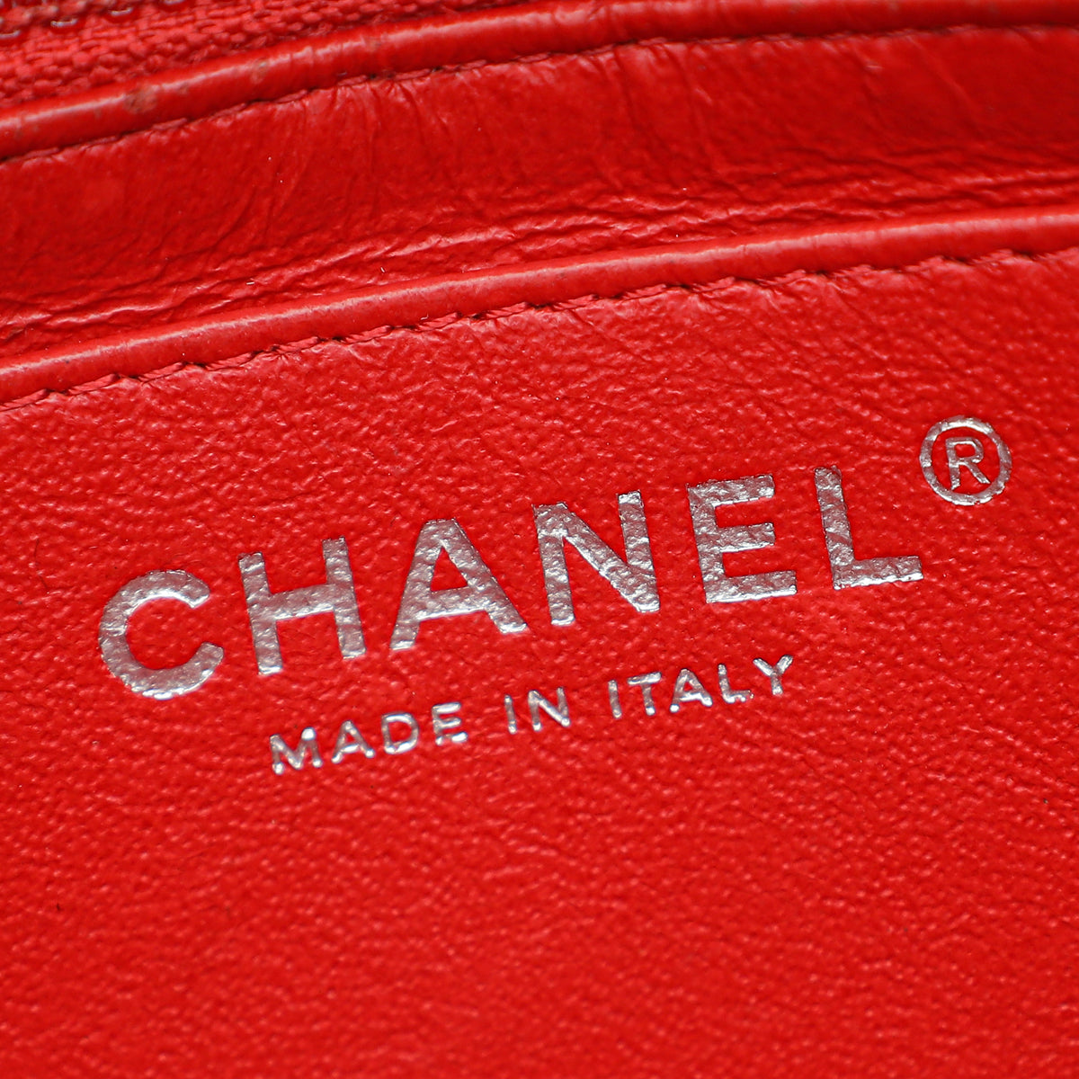 Chanel Red CC Chevron Mini Rectangular Bag