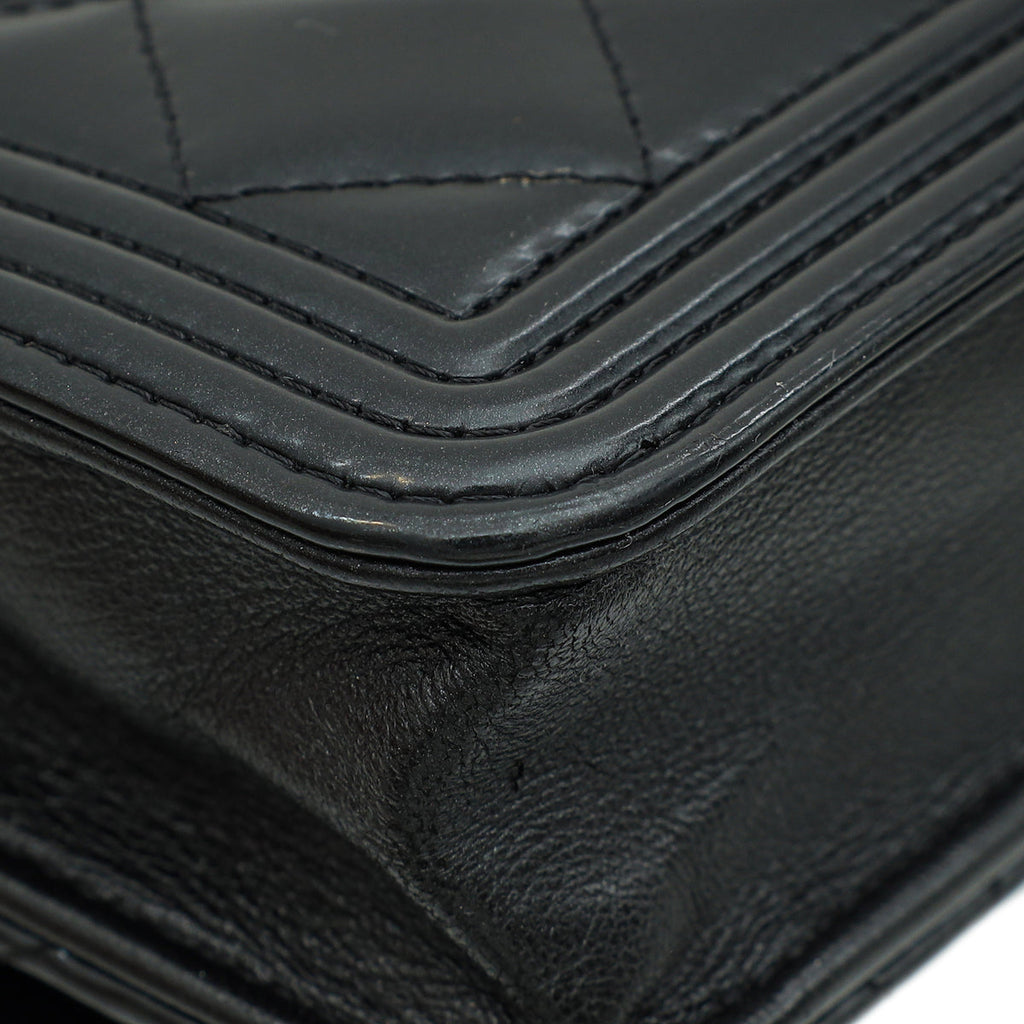 Chanel Black Le Boy Wallet On Chain