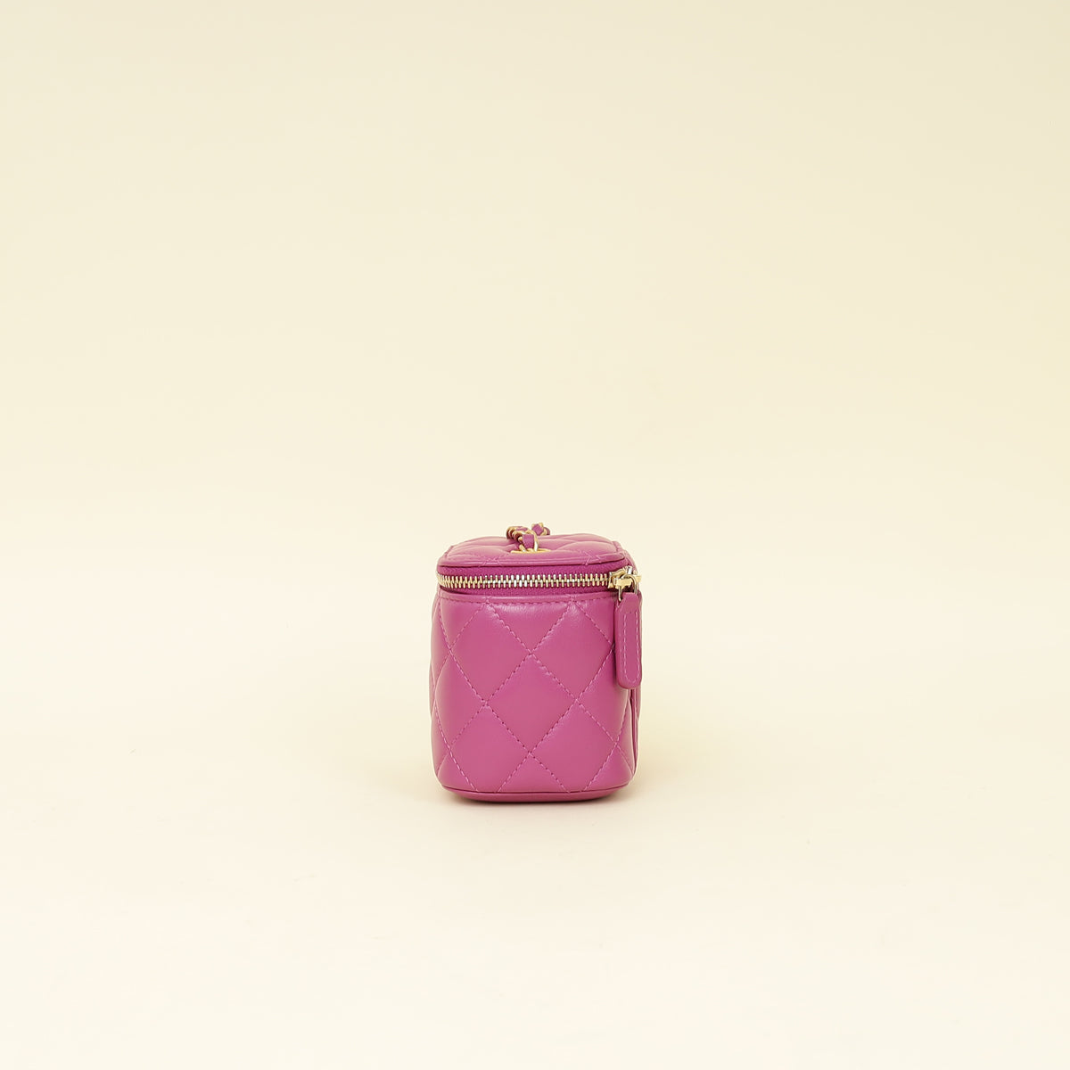 Chanel Purple Mini CC Pearl Crush Vanity Case w/Chain