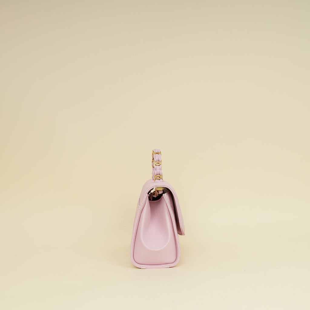 Chanel Lilac CC Wrapped Handle Small Bag