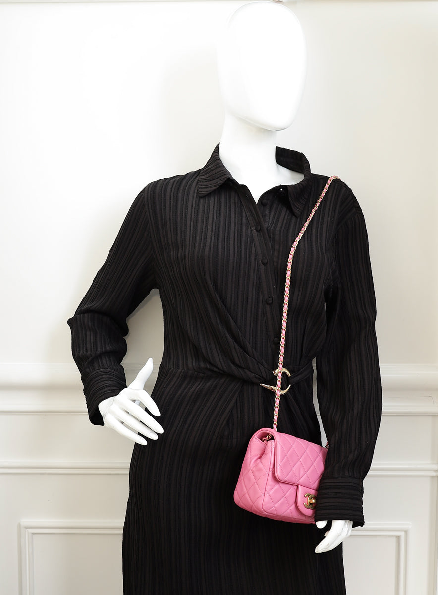 Chanel Pink CC Coco Crush Mini Flap Bag