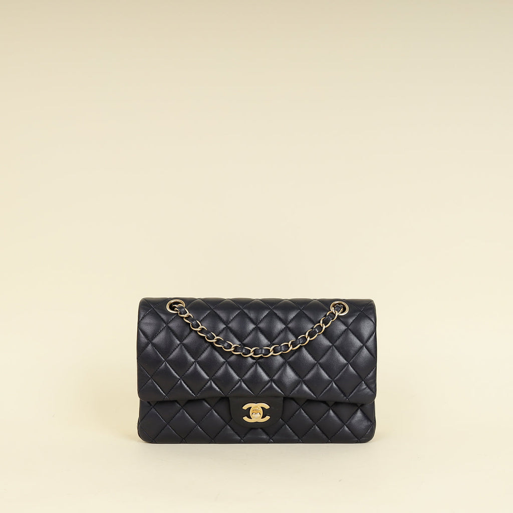 Chanel Indigo Blue CC Classic Double Flap Medium Bag