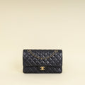 Chanel Indigo Blue CC Classic Double Flap Medium Bag
