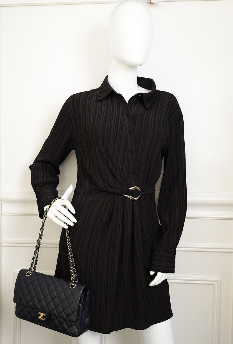 Chanel Indigo Blue CC Classic Double Flap Medium Bag