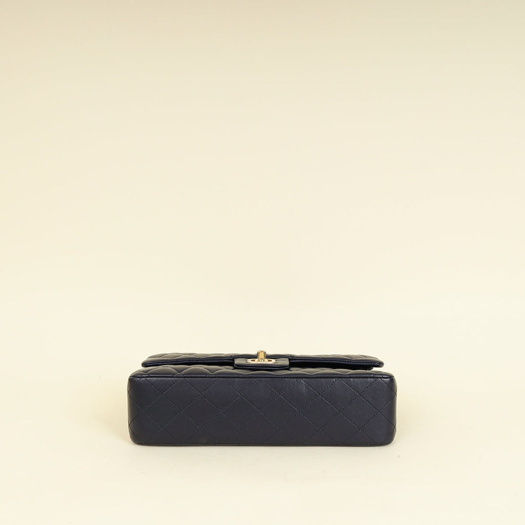 Chanel Indigo Blue CC Classic Double Flap Medium Bag
