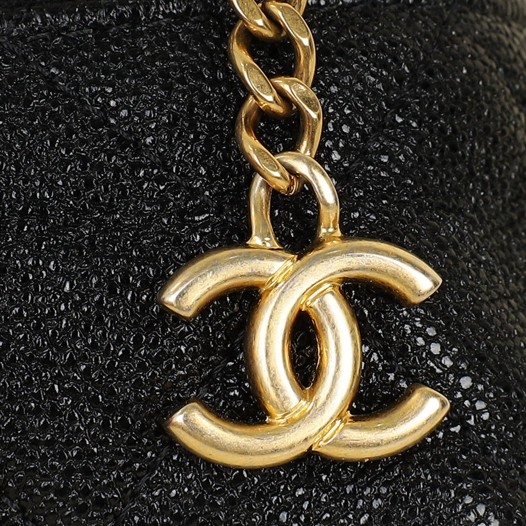 Chanel Black CC Micro Vanity Case with Chain Bag