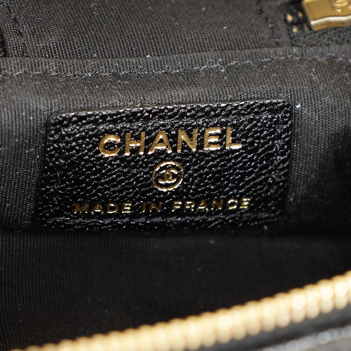 Chanel Black CC Micro Vanity Case with Chain Bag
