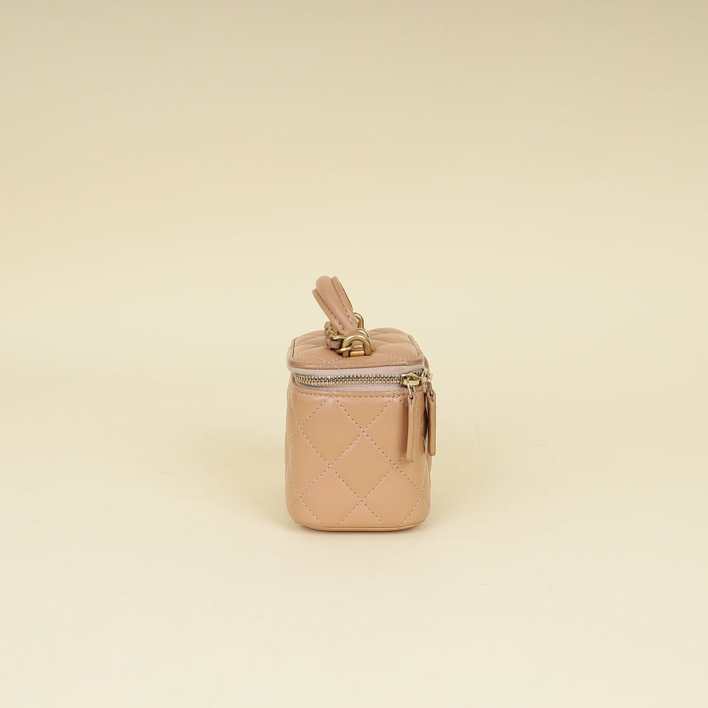 Chanel Nude CC Top Handle Mini Vanity Bag