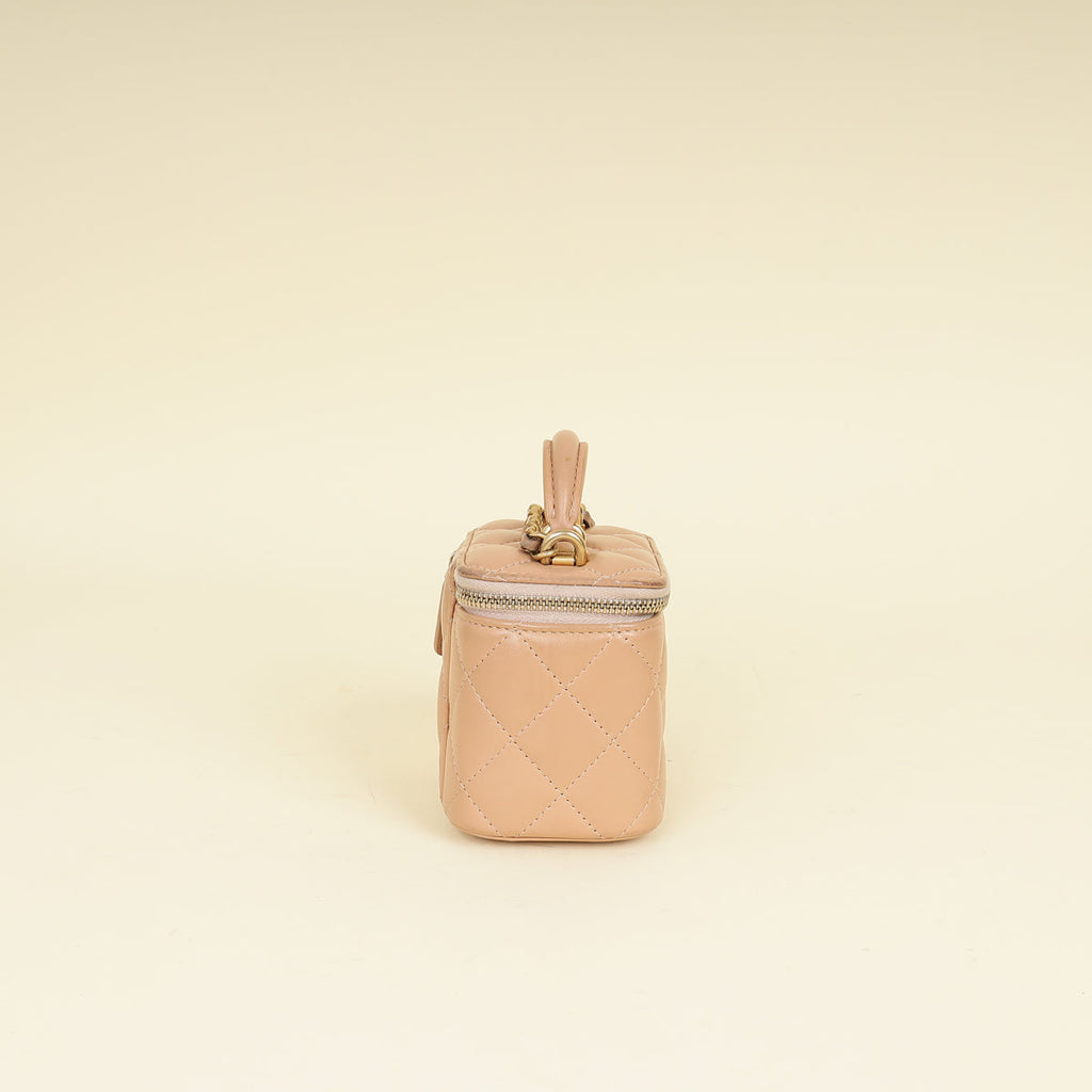 Chanel Nude CC Top Handle Mini Vanity Bag