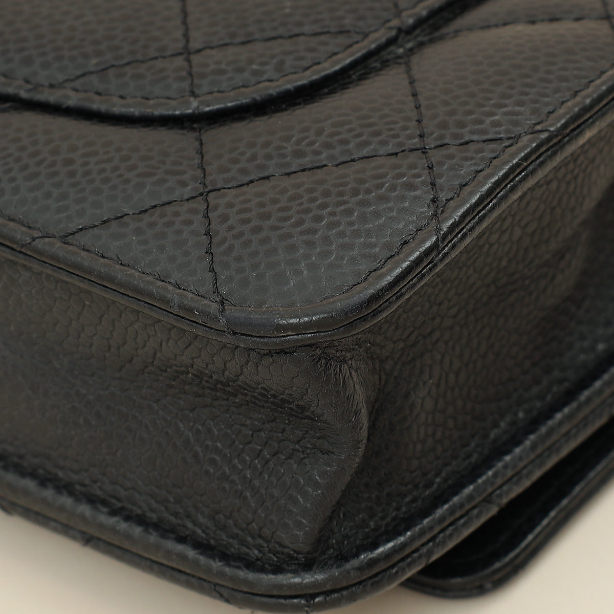 Chanel Black CC Classic Wallet On Chain