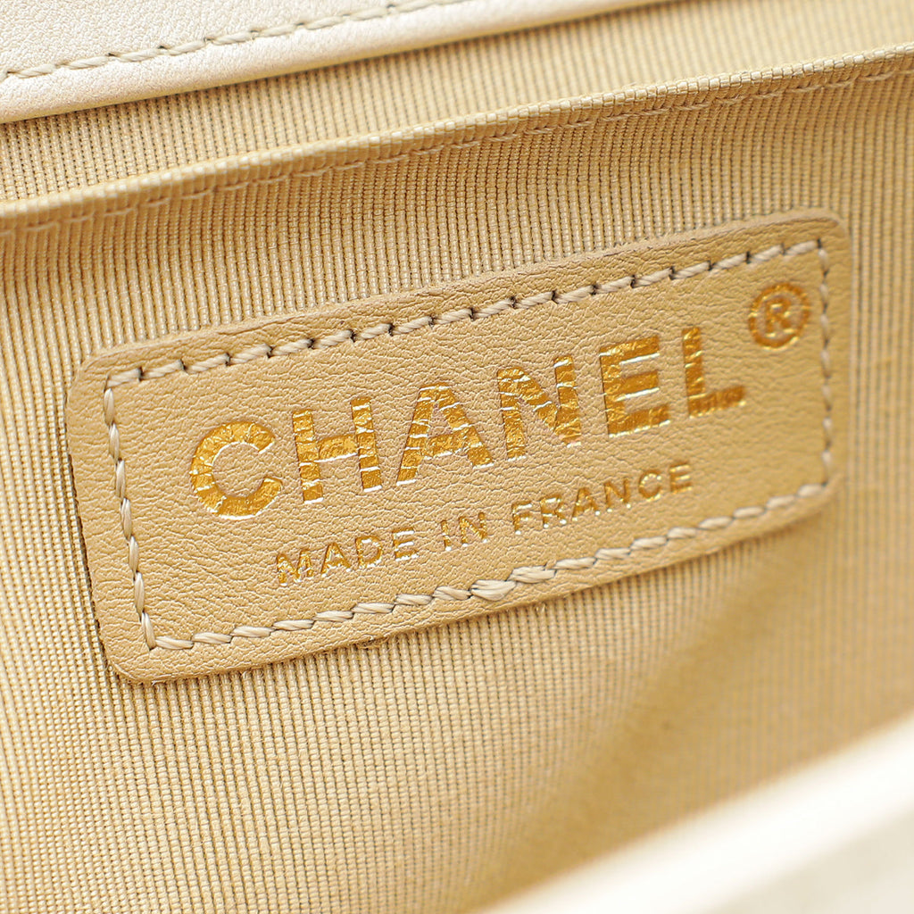 Chanel Bicolor Braided Medium Le Boy Flap Bag