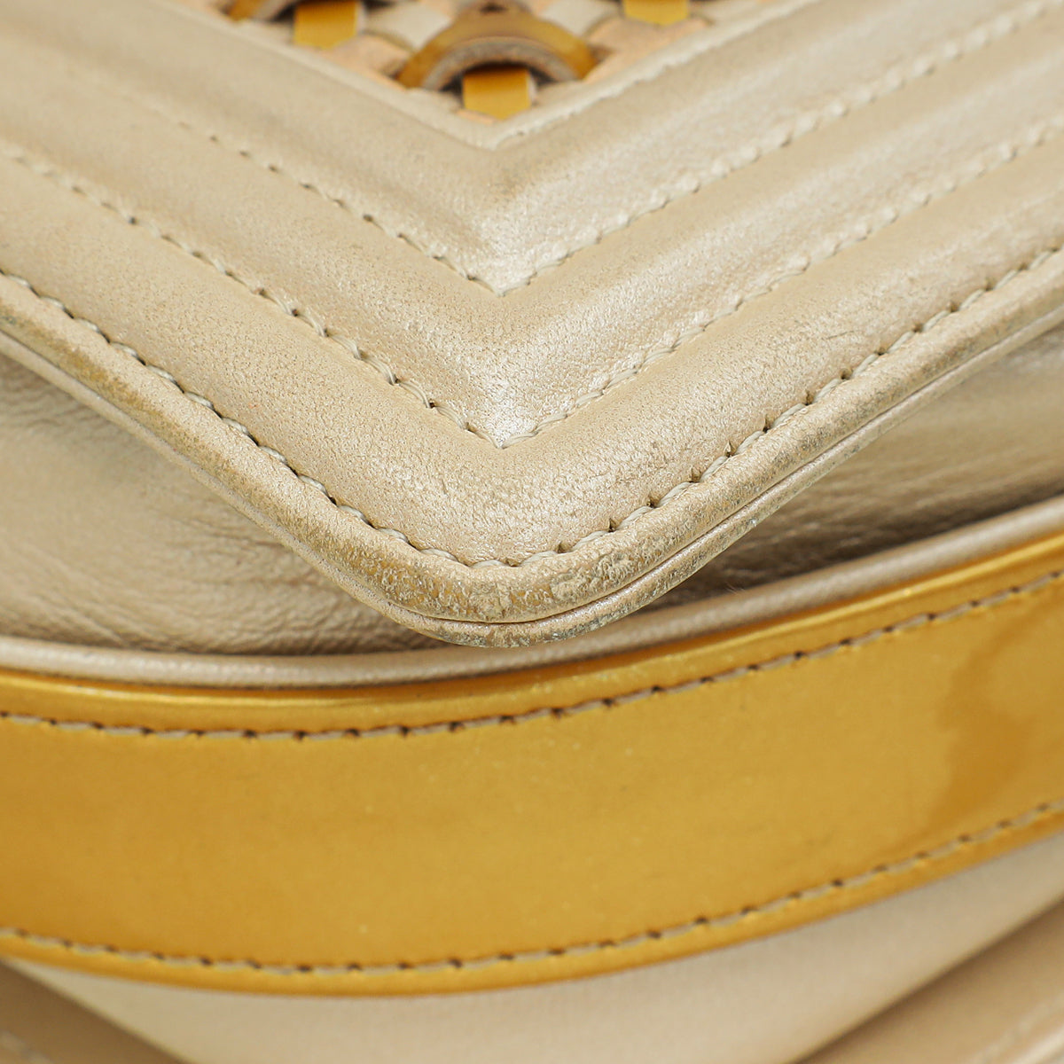 Chanel Bicolor Braided Medium Le Boy Flap Bag