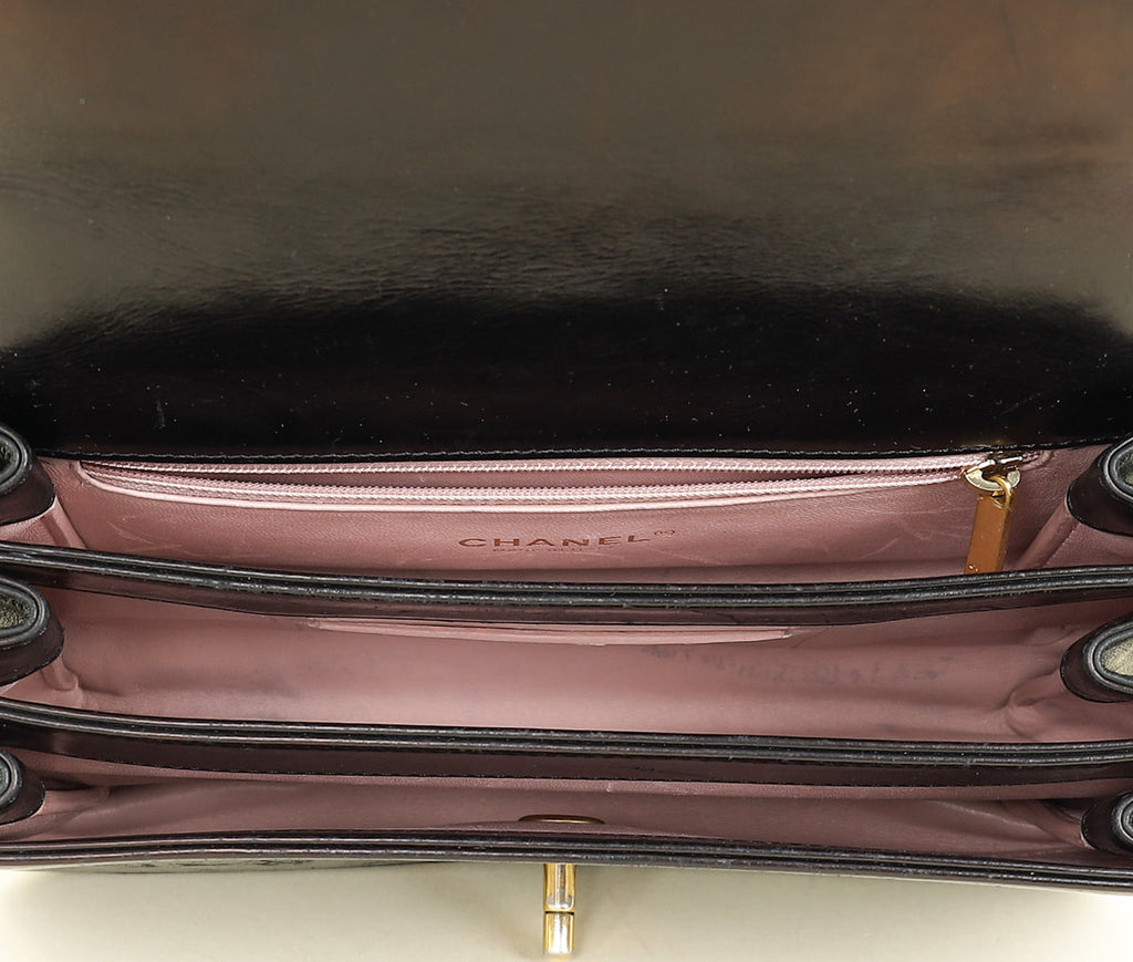 Chanel Black CC Straight Line Flap Small Bag