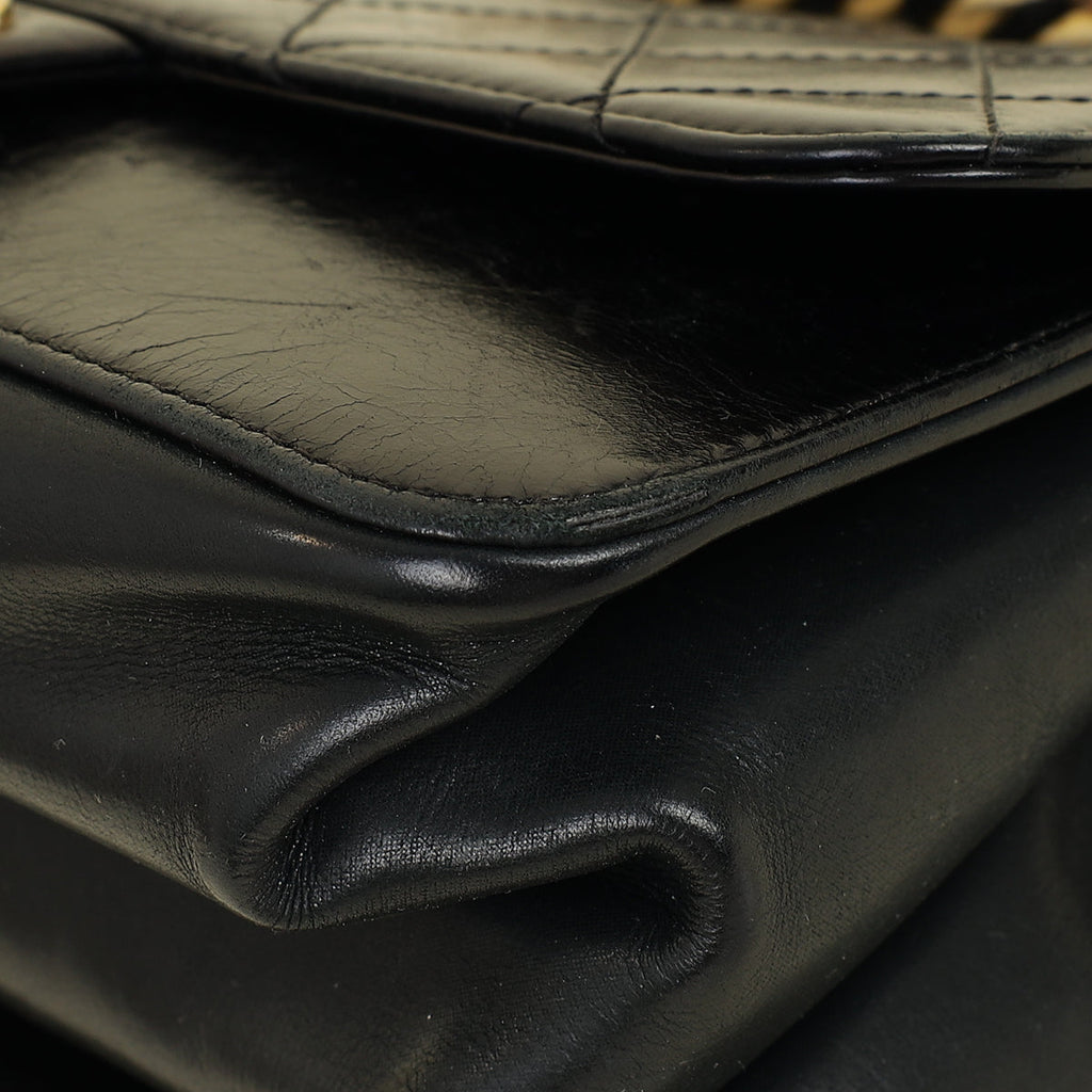 Chanel Black CC Straight Line Flap Small Bag
