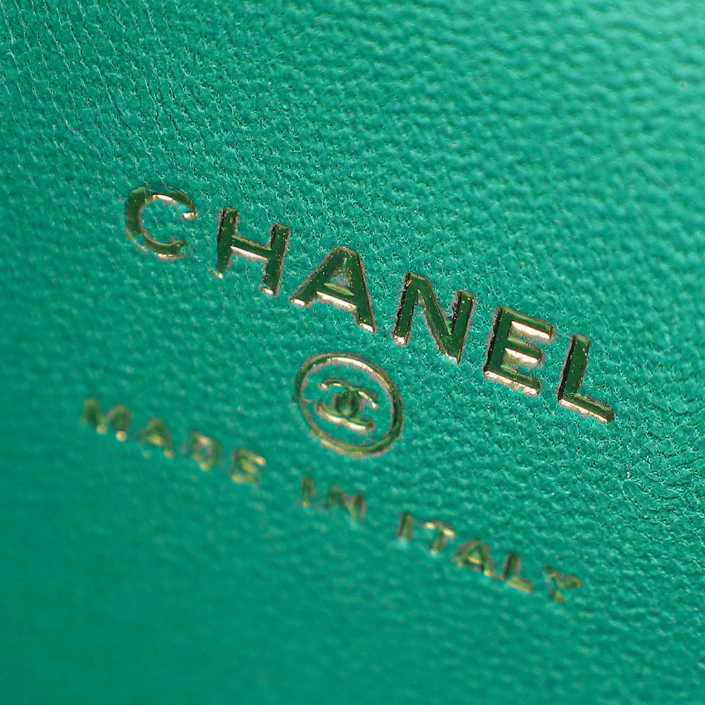 Chanel Green Mini Vanity Chain Bag