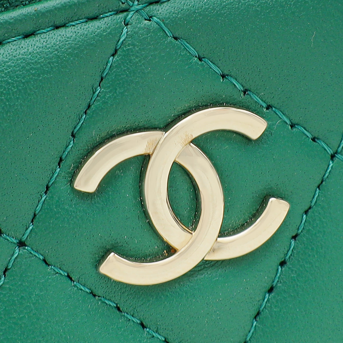 Chanel Green Mini Vanity Chain Bag