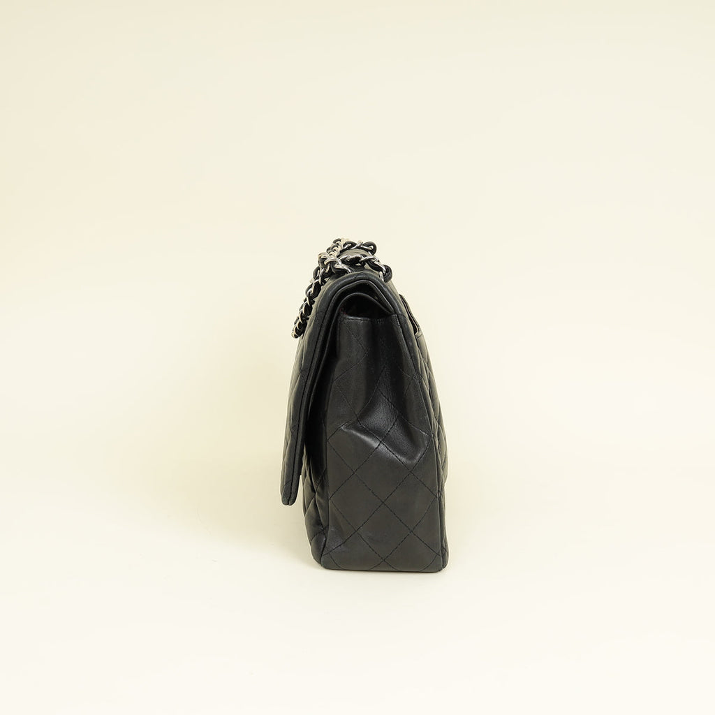 Chanel Black CC Classic Double Flap Maxi Bag