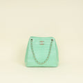 Chanel Vert Matte Alligator Petite Bucket Bag