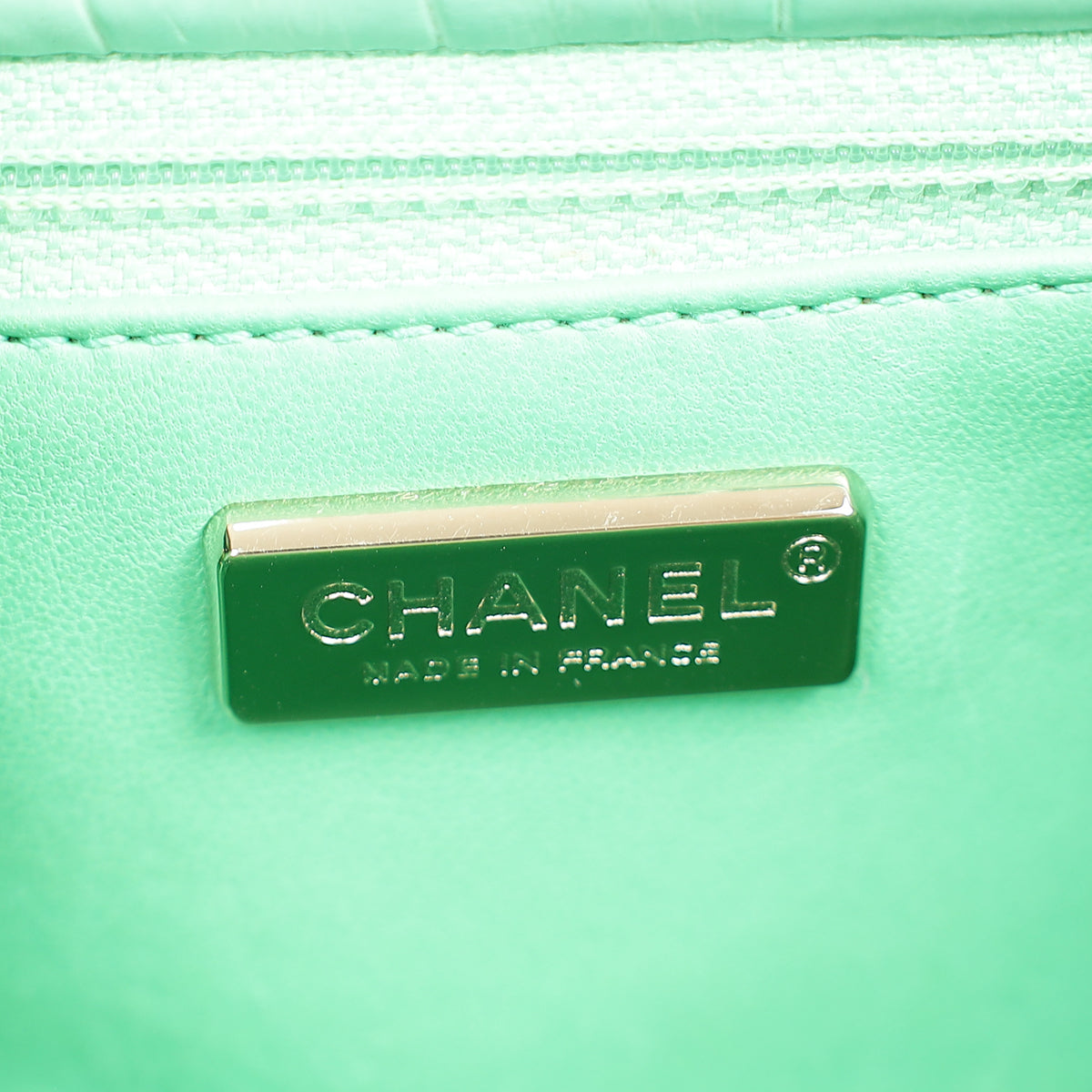 Chanel Vert Matte Alligator Petite Bucket Bag