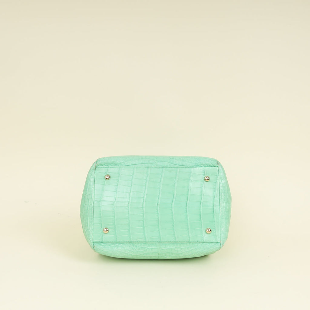 Chanel Vert Matte Alligator Petite Bucket Bag