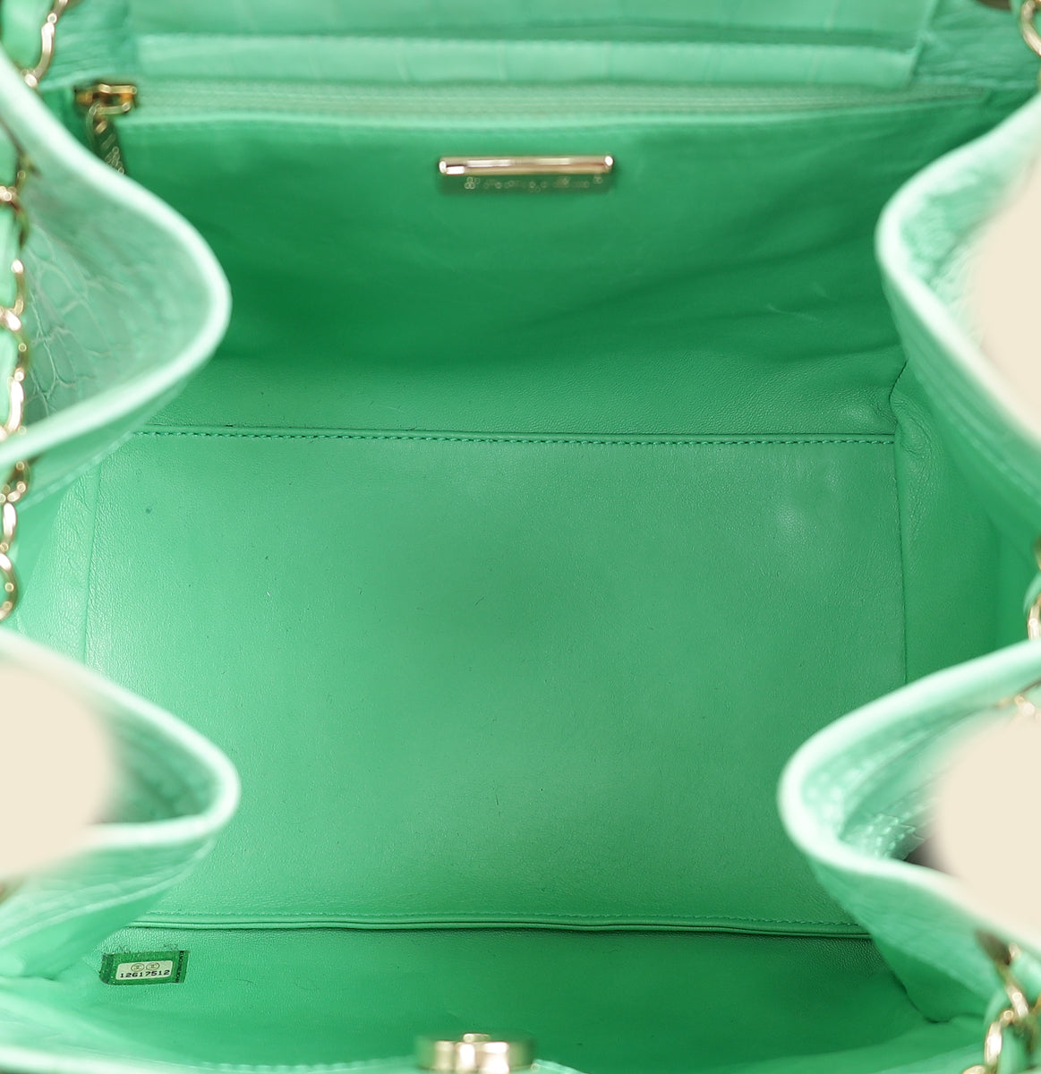 Chanel Vert Matte Alligator Petite Bucket Bag