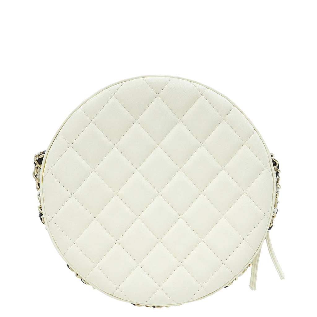 Chanel Bicolor CC Coco Lifesaver Round Crossbody Bag