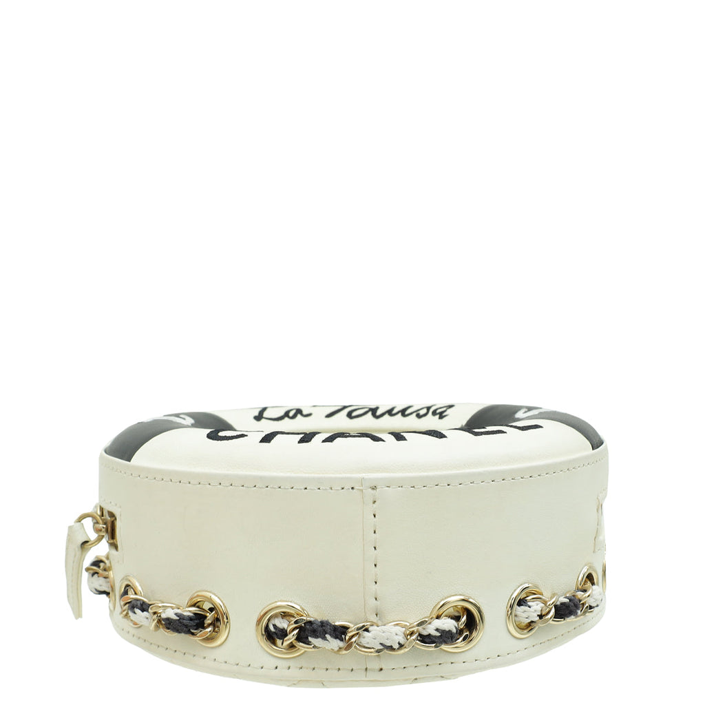 Chanel Bicolor CC Coco Lifesaver Round Crossbody Bag