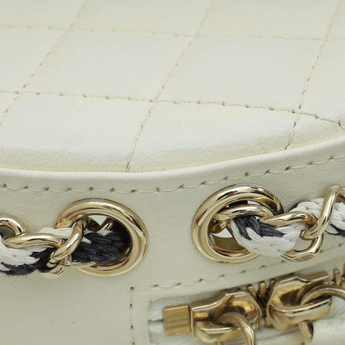 Chanel Bicolor CC Coco Lifesaver Round Crossbody Bag