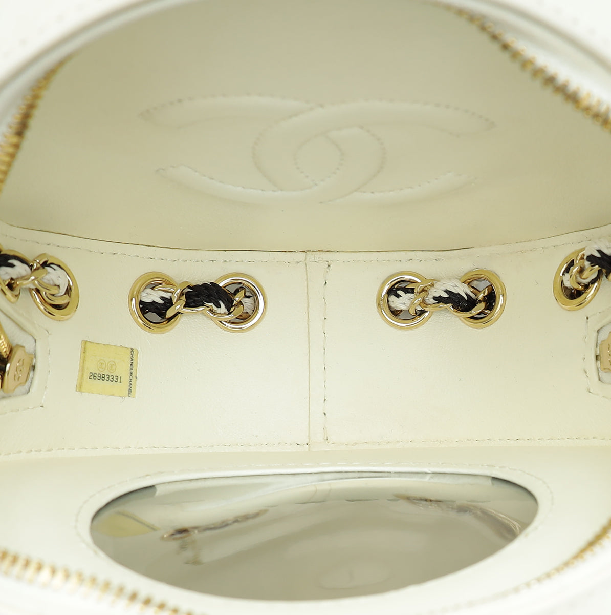 Chanel Bicolor CC Coco Lifesaver Round Crossbody Bag