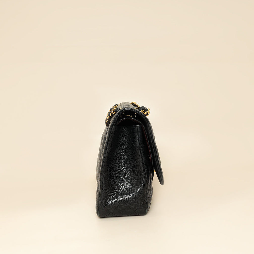 Chanel Black CC Classic Double Flap Jumbo Bag