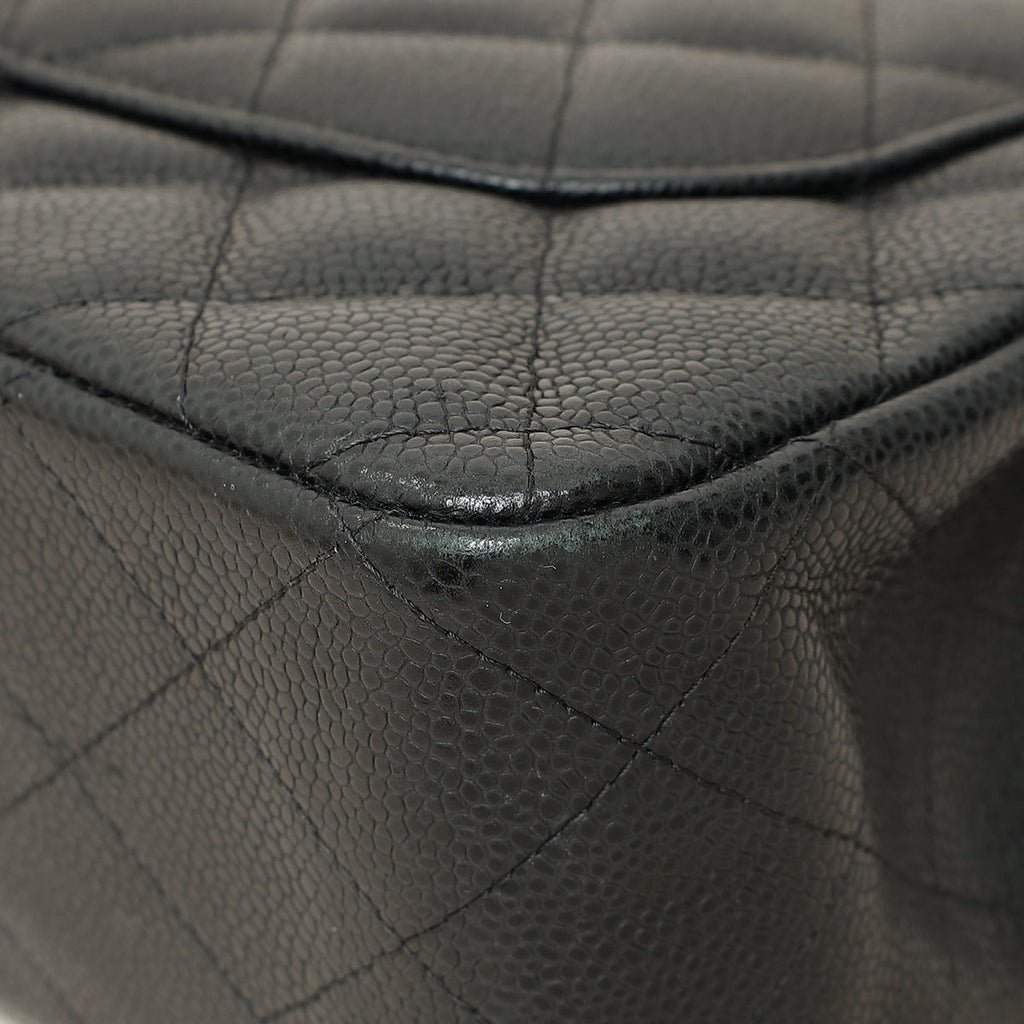 Chanel Black CC Classic Double Flap Jumbo Bag