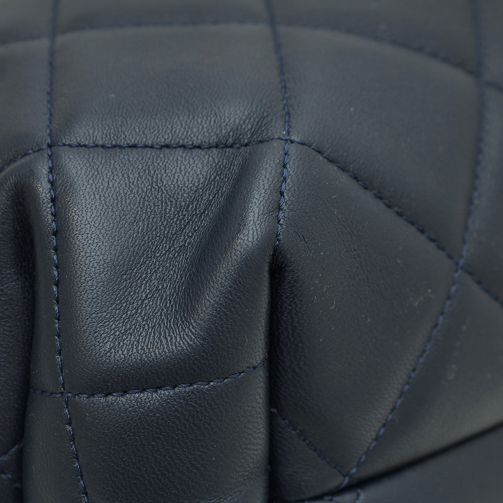 Chanel Navy CC Dweller Drawstring Bucket Bag