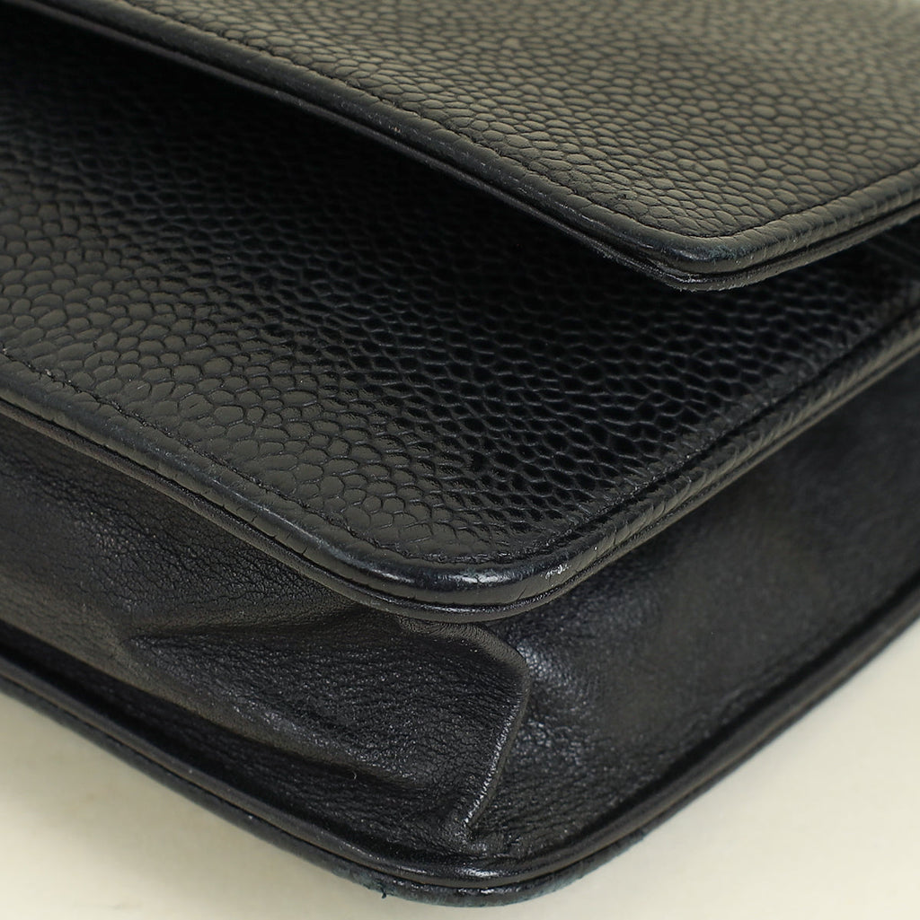 Chanel Black CC Timeless Wallet On Chain