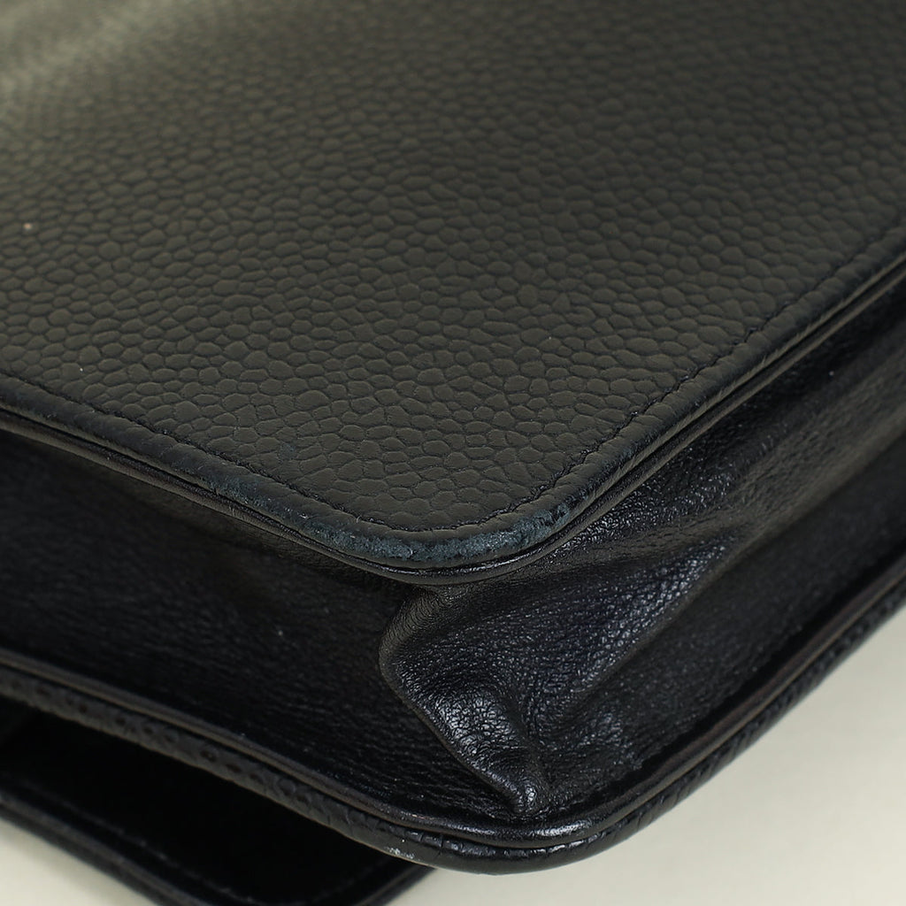 Chanel Black CC Timeless Wallet On Chain
