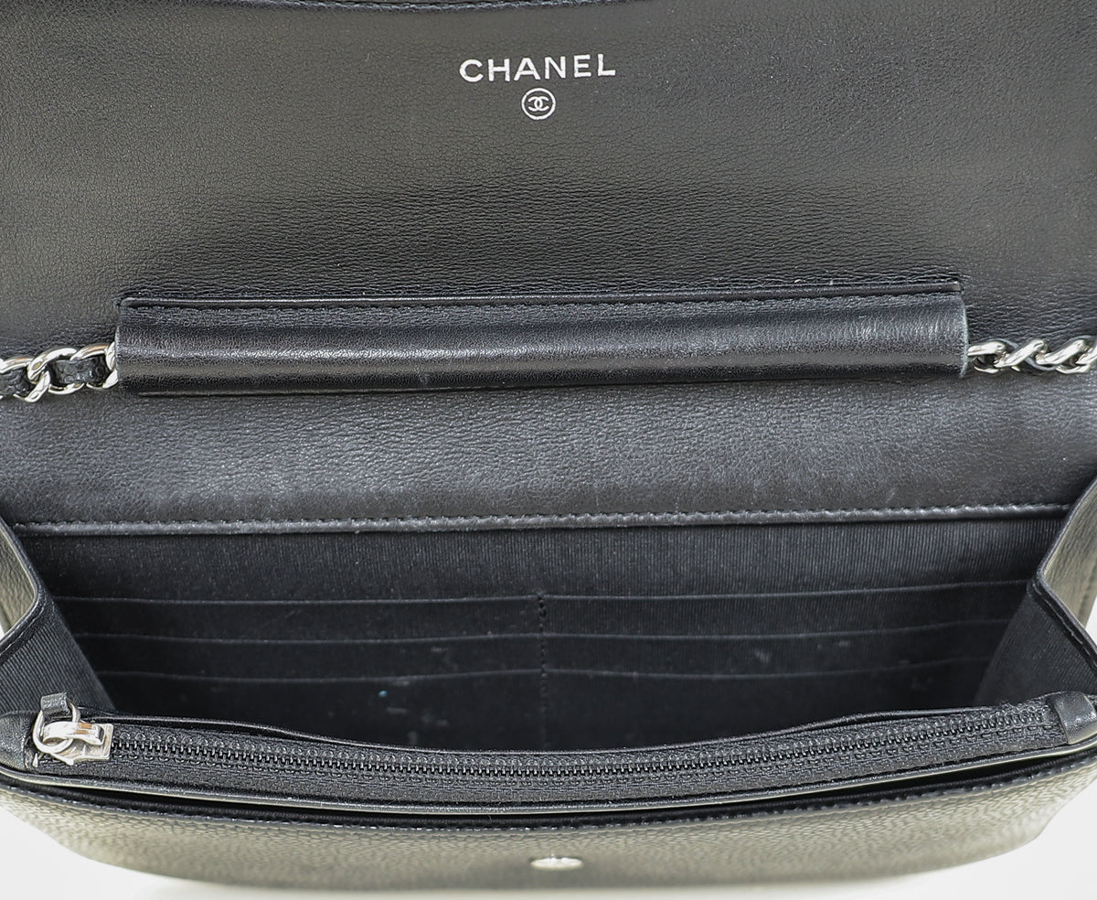 Chanel Black CC Timeless Wallet On Chain