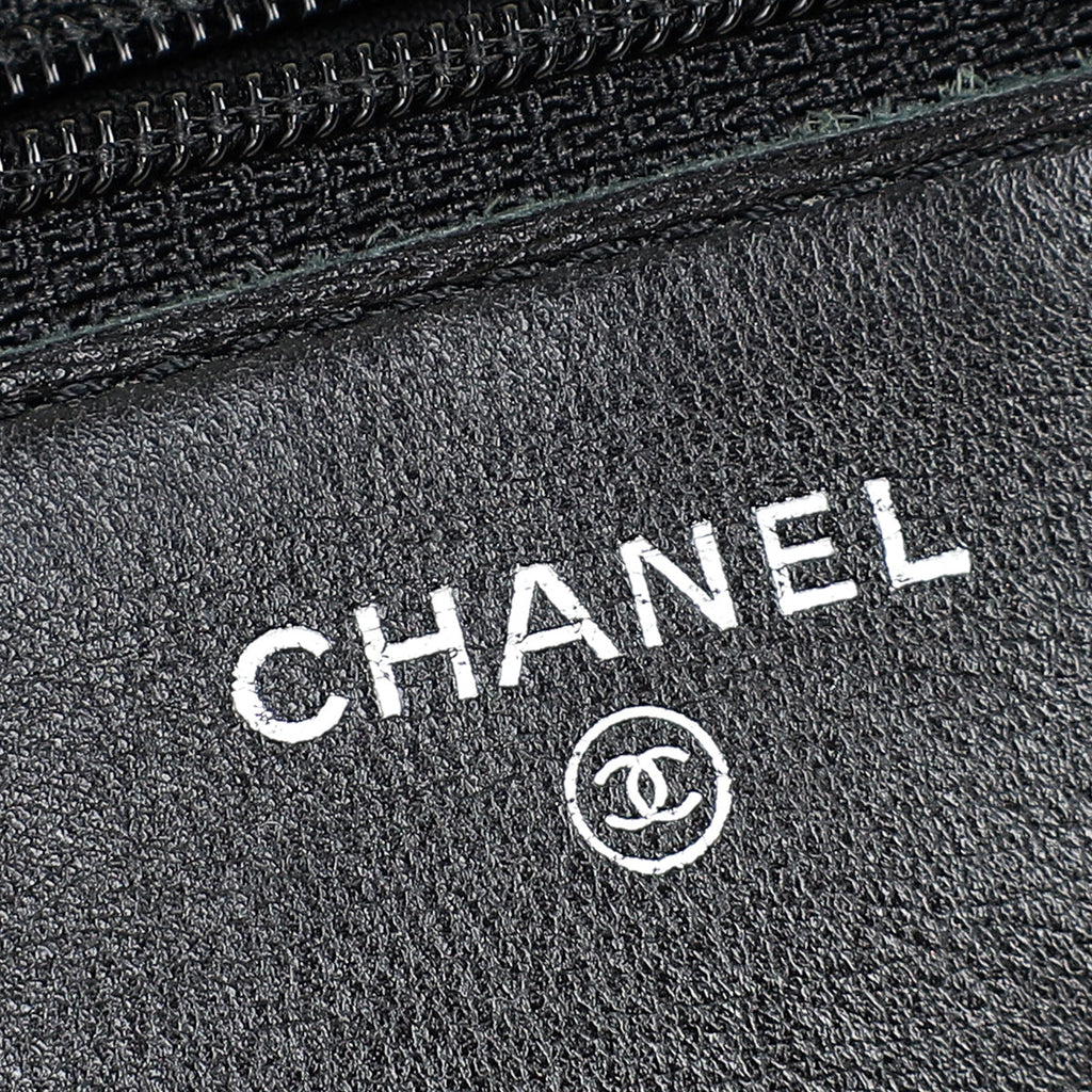 Chanel Black CC Timeless Wallet On Chain