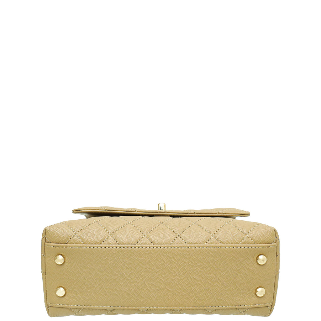 Chanel Dark Beige Coco Handle Bag
