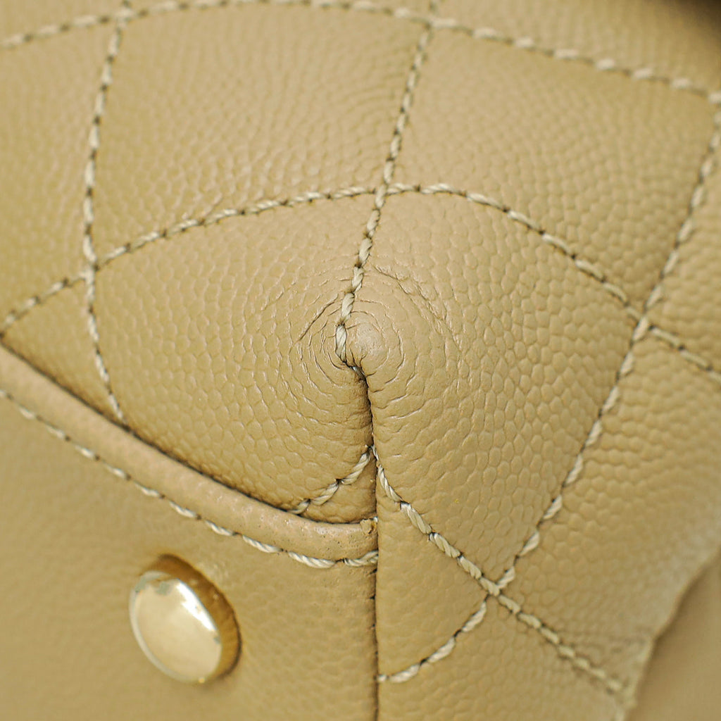 Chanel Dark Beige Coco Handle Bag